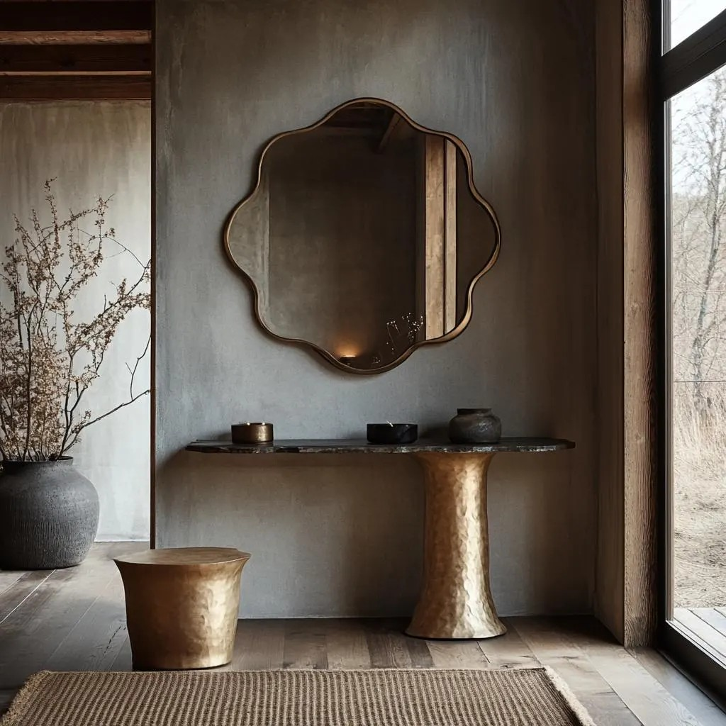 Minimalist Flower Shaped Mirror