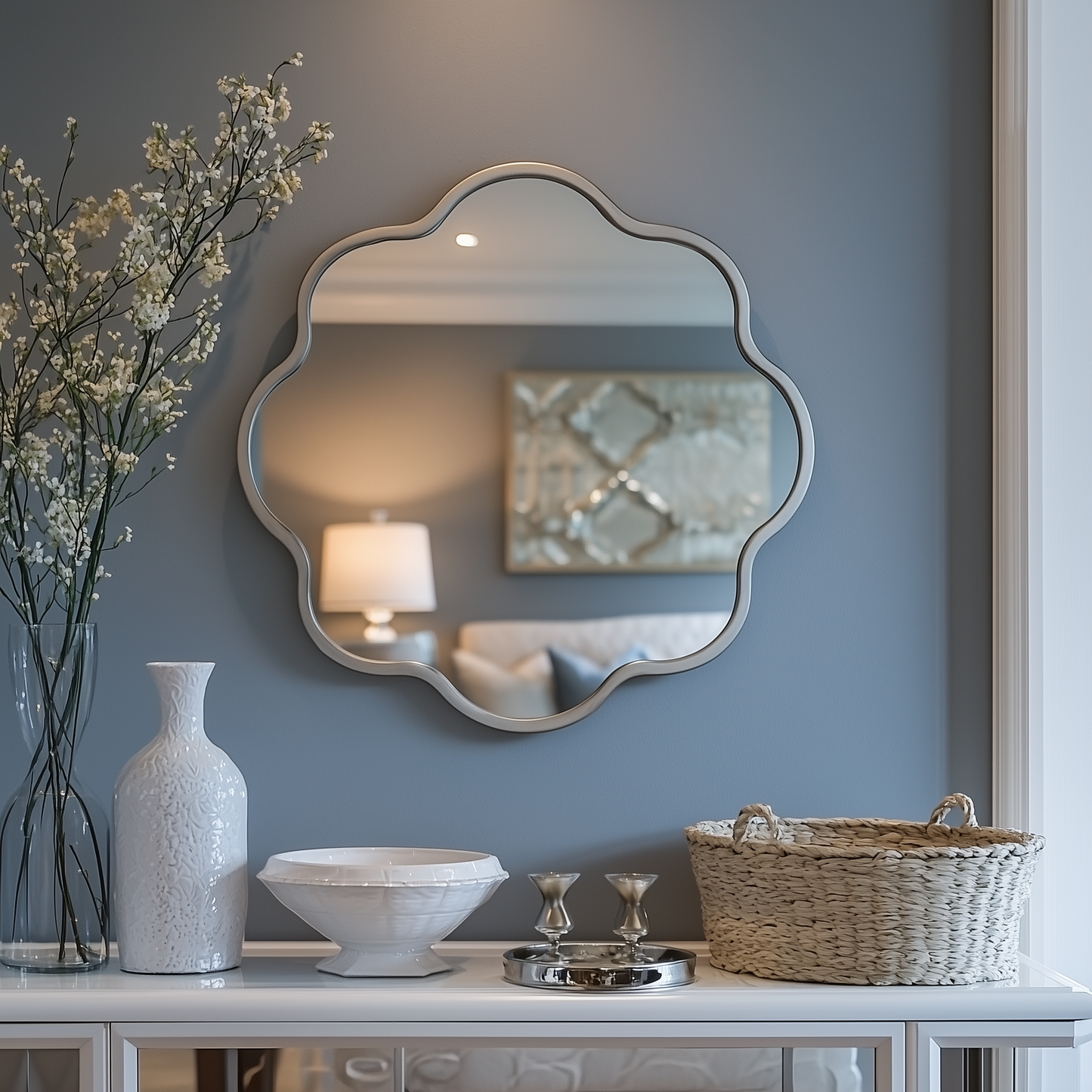 Minimalist Flower Shaped Mirror