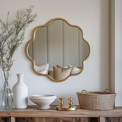 Minimalist Flower Shaped Mirror